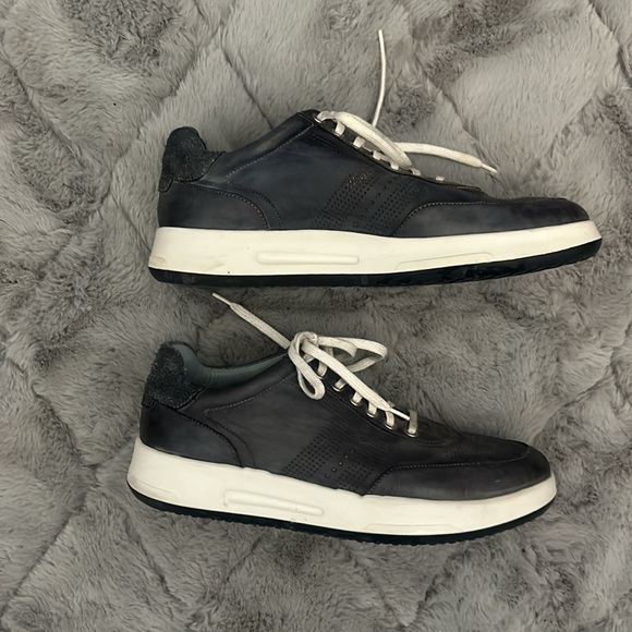 F.LLI Bartoli Italian Soft Blue Lace-up Oxford Tennis Shoe - Picture 2 of 7